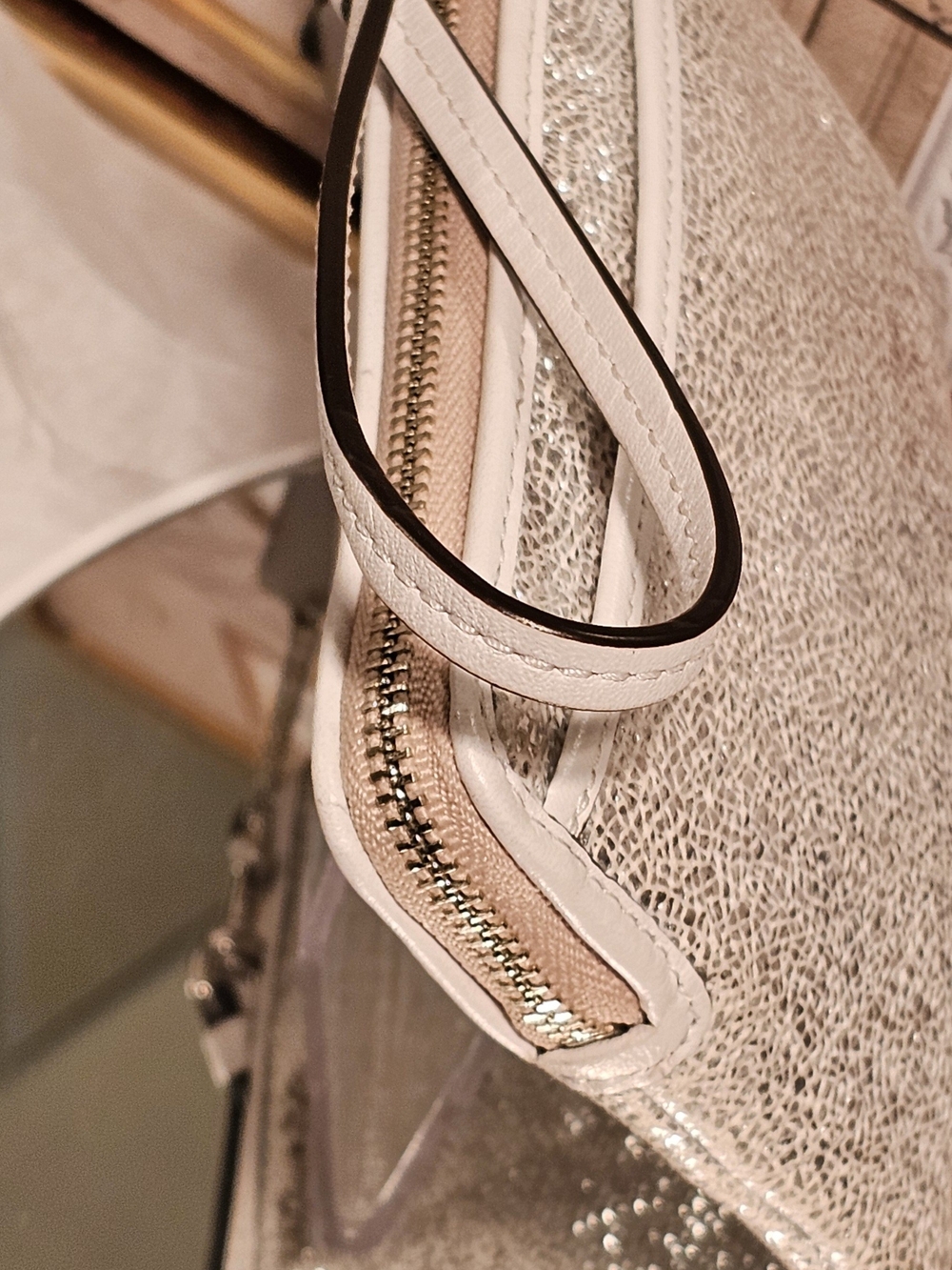 Coach Silver Glitter Wristlet Clutch - Picture 3 of 14